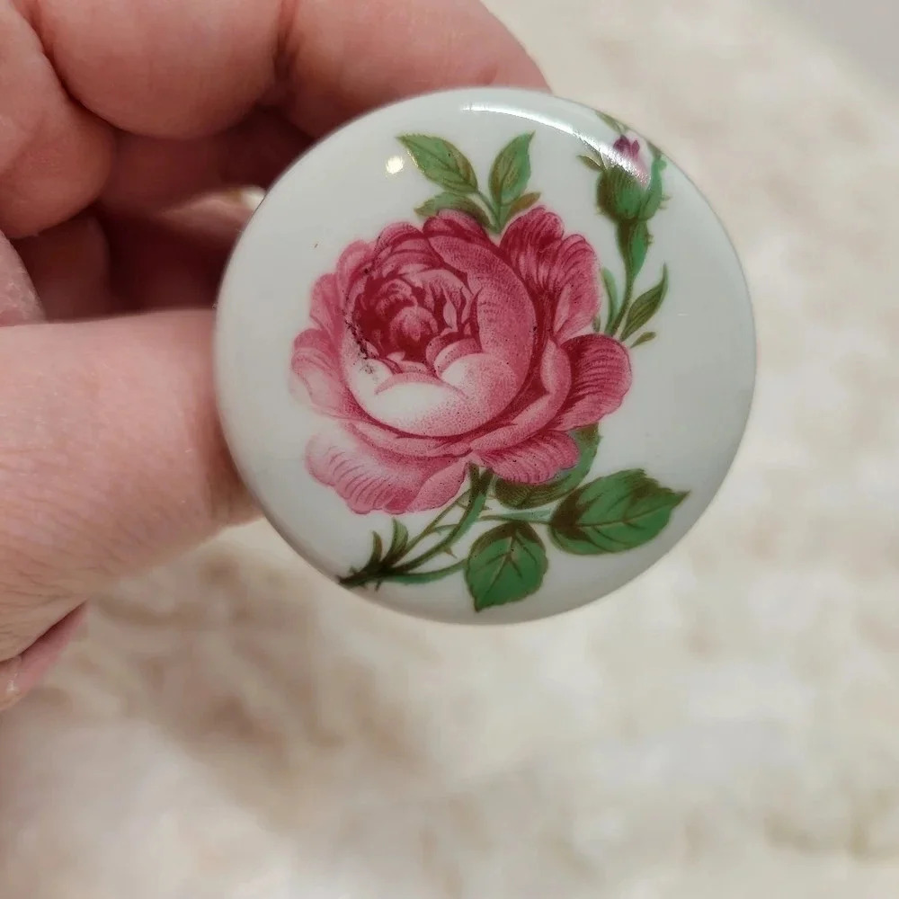 Rose Wine Stopper Vintage Excellent Condition Pink